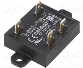 SP752120, Реле: полупроводниковое, Uупр: 3-32ВDC, 12А, 12-280ВAC, -40-100°C