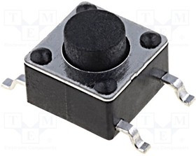 1301.9315, Микропереключатель TACT, SPST-NO, Пол: 2, 0,05A/12ВDC, SMT, нет