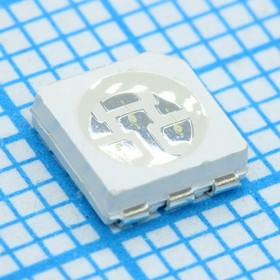 FYLS-5050PG3C, Светодиод smd 5х5мм/зеленый/525нм/ 3200мкд/прозрачный/120°