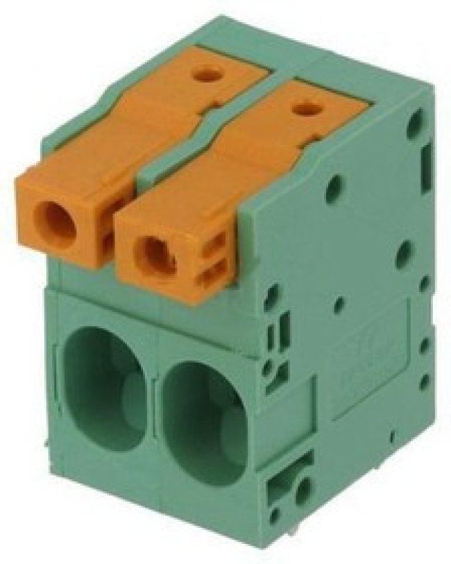 DG270-10.0-02P-14-00A(H), Зажимная рейка для печатных плат, угловой 90°, 10мм, на PCB DG270-10.0-02P-14-00A(H), Зажимная рейка для печатных плат, угловой 90°, 10мм, на PCB