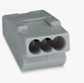 273-503, Клемма 3-х проводн с плоскопруж зажимом