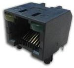 RJHSE508104, Modular Jack - Right Angle, Input Output Connectors 8P8C, RA, Without Shield, With LEDs