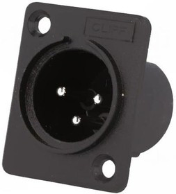 CP3000, Гнездо, XLR, "папа", PIN: 3, на панель, винтами, пайка, черный, 5А CP3000, Гнездо, XLR, "папа", PIN: 3, на панель, винтами, пайка, черный, 5А