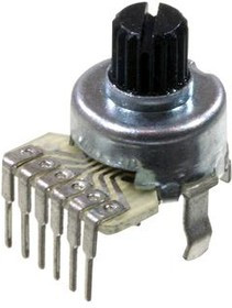 R1214G-B50K, L15KC, 2х 50 кОм, Резистор переменный R1214G-B50K, L15KC, 2х 50 кОм, Резистор переменный