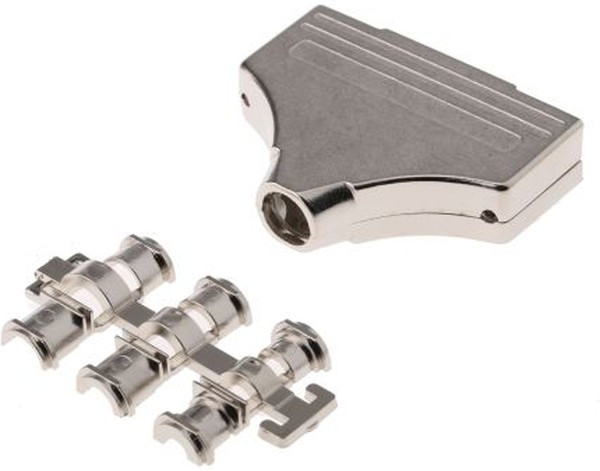 MHDM37-K, MHDM Series Zinc D Sub Backshell, 37 Way, Strain Relief