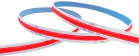00-363, Лента светодиодная COB, красный, 24В, 14Вт/м, 512SMD/м, 1200Лм/м, IP20, 10мм, 1м