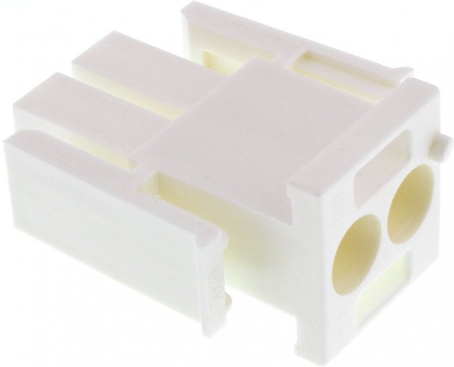 350777-1, Корпус разъема Universal MATE-N-LOK, вилка 2PIN, In-Line (Nylon, UL 94V-0) без контактов