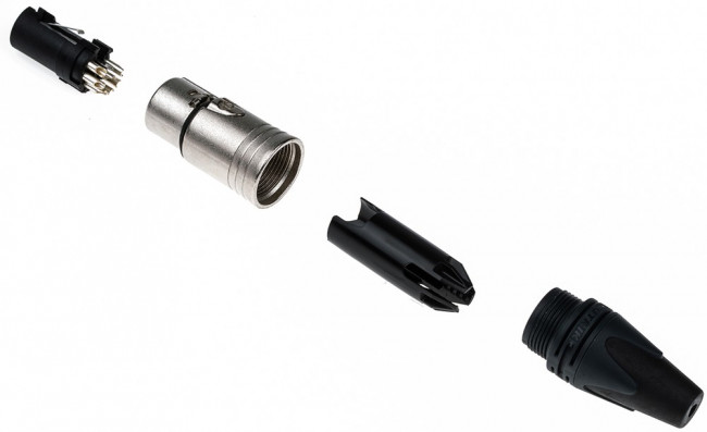 NC7FXX, XLR Connectors 7P FEM NICKEL HOUSE SILVER CONTACTS