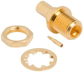 262124, RF Connectors / Coaxial Connectors MMCX BULKHEAD JACK .085 S/R GOLD