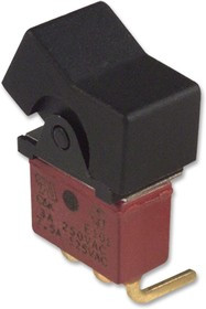 E101J1AQE2, Клавишный переключатель, Вкл.-Никакой-Вкл., SPDT, Без Подсветки, Сквозное Отверстие, Черный