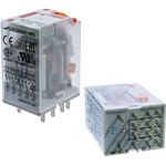 R4N-2014-23-1024-WTL, Реле промышленное, 4PDT контакты, Uобмотки 24VDC, макс. ток 6A, LED