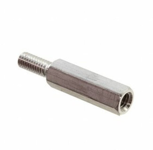 M2155-4007-AL, Standoffs &amp; Spacers AL M4x0.7 20mm 6mm HEX ML/FEM Standoff
