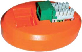 01 Площадка для заделки модулей Keystone Jack Hyperline, серии KJ2, 80х60 мм, цвет оранжевый