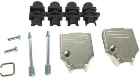 970-009-030R121, Корпус D Sub, UNC 4-40, Серия ARMOR 970, DE, 180°, Корпус из Сплава Цинка