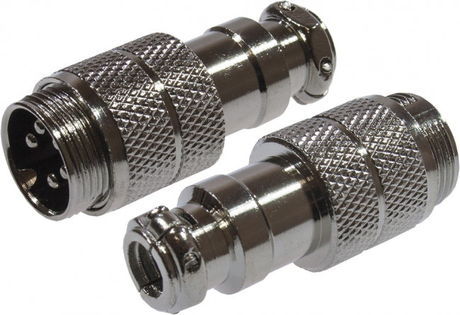 1-563-5, разъем MIC-16 5 контактов штекер металл на кабель