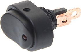 ASW-20D(red), Выключатель клавиша 2-х позиционный (ON-OFF) со светодиодным индикатором красный 12B-20A JIETONG