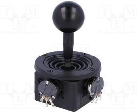 OM201B-M4, Джойстик, 0-10k-±5%,2 оси, Фикс.пол: 1, 10кОм, -10-80°C, ±5%
