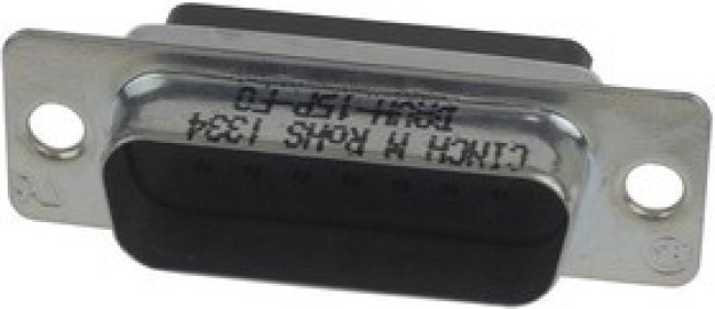 DAUH-15P-FO, D SUB SHELL, PLUG, 15 POSITION, STEEL