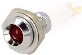 2658.8021, Индикат.лампа: LED, вогнутый, Отв: d9мм, на печатную плату, латунь