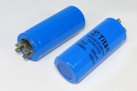Конденcатор пусковой, емкость 75 мкФ, 300~ В, размер 34x82, номинальное отклонение: 20, рабочая темп