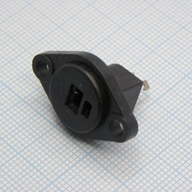 Разъем "точка-тире" гнездо приборное, разъем для АС, ОНЦ-ВН, гнездо под пайку на прибор