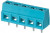 TB006-508-05BE, Fixed Terminal Blocks Terminal block, screw type, 5.08 , horizontal, 5 poles, CUI Blue, slotted screw, PCB mount