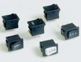 R1966FBLKBLKES, Rocker Switches SPST OFF(ON)QC 15A R1966FBLKBLKES, Rocker Switches SPST OFF(ON)QC 15A