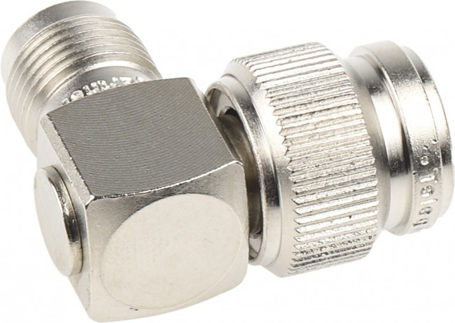 J01014A0001, Right Angle 50 RF Adapter TNC Plug to TNC Socket 11GHz