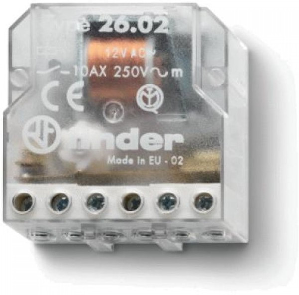 26.02.8.024.0000, Шаговое электромеханическое реле; 2NO 10А, 2 состояния; контакты AgNi; питание 24В АC; монтаж в коробке; степень защиты IP 26.02.8.024.0000, Шаговое электромеханическое реле; 2NO 10А, 2 состояния; контакты AgNi; питание 24В АC; монтаж в коробке; степень защиты IP