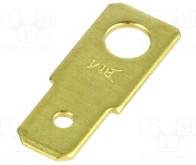 BM01002, Наконечник: плоский, 6,3мм, 0,8мм, "папа", M4, неизолированный