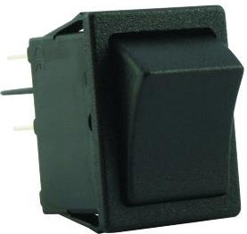 MP004421, Клавишный переключатель, Выкл.-Вкл., DPDT, Без Подсветки, Панель, Черный