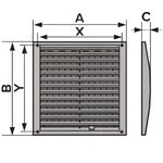 86-389, Решетка вентиляционная регулируемая АБС 200x300 2030РРП 86-389, Решетка вентиляционная регулируемая АБС 200x300 2030РРП