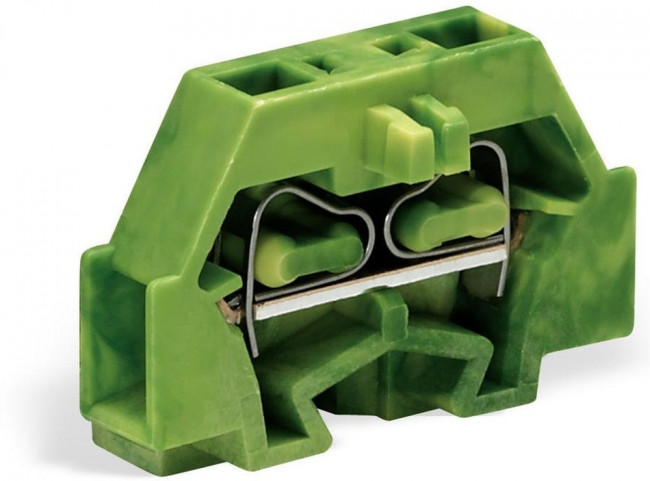 2-wire terminal, spring-clamp connection, 0.08-1.5 mm², 1 pole, 18 A, 6 kV, yellow/green, 260-307 2-wire terminal, spring-clamp connection, 0.08-1.5 mm², 1 pole, 18 A, 6 kV, yellow/green, 260-307