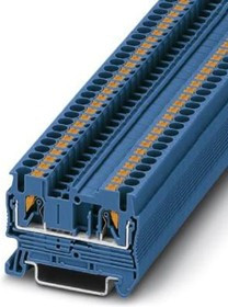 PT 2,5 BU, Клеммная колодка на DIN рейку, 2 вывод(-ов), 26 AWG, 12 AWG, 4 мм², Вставной, 28 А