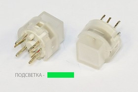 Тактовая кнопка, 12.0x11, алгоритм работы NO, IL2Взеленый, контакты 6P, KS01-AL-3 Тактовая кнопка, 12.0x11, алгоритм работы NO, IL2Взеленый, контакты 6P, KS01-AL-3