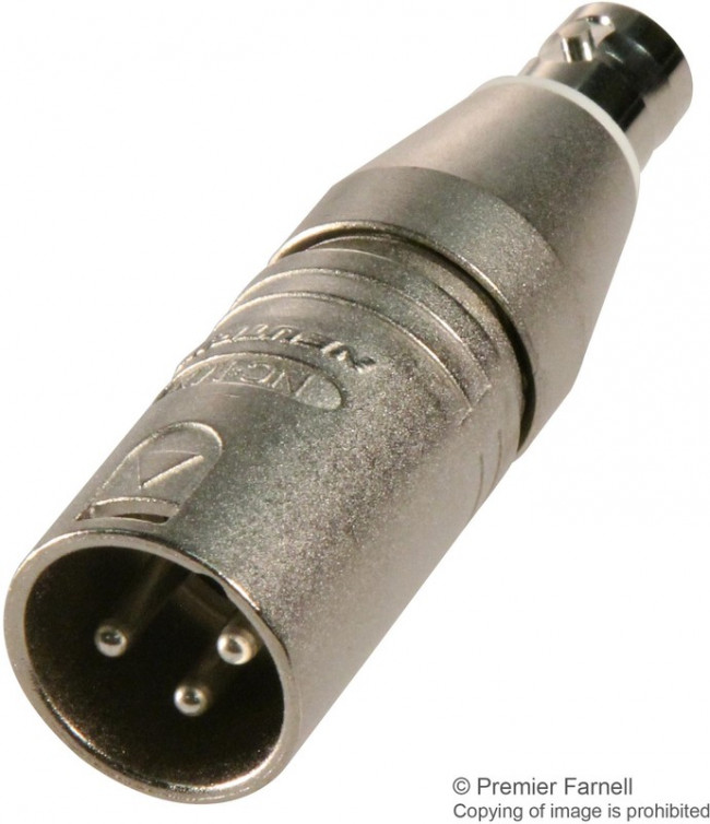NA2MBNC, Переходник разъема, круглый, XLR, 3 вывод(-ов), Штекер, BNC Коаксиальный, 2 вывод(-ов), Гнездо