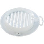 87-136, Решетка вентиляционная круглая с пластиковой сеткой D130 вытяжная АБС с фланцем D100 10РКС 87-136, Решетка вентиляционная круглая с пластиковой сеткой D130 вытяжная АБС с фланцем D100 10РКС