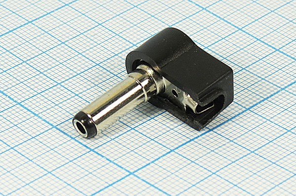 Разъем питания DC вилка , 5.5d2.5x14, 2C, на кабель, пластик хвост