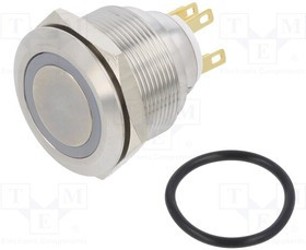 LAS1GQ25-11EY12VS, Переключатель: антивандальный, Пол: 2, SPDT, 3A/220ВAC, 5A/24ВDC