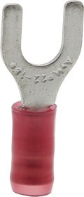 32051, PIDG Insulated Crimp Spade Connector, 0.26mm² to 1.65mm², 22AWG to 16AWG, M5 Stud Size Nylon, Red 32051, PIDG Insulated Crimp Spade Connector, 0.26mm² to 1.65mm², 22AWG to 16AWG, M5 Stud Size Nylon, Red