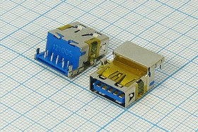 Разъем USB розетка revers, тип A 3.0, контакты на плату, угловой, USBA-SA3.0 REV Разъем USB розетка revers, тип A 3.0, контакты на плату, угловой, USBA-SA3.0 REV