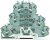 2002-3217, 3-уровн. клемма, 0,25 - 2,5 (4) мм2, серая, L/N/PE