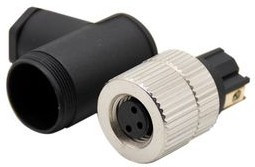 RND 205-01144, Circular Connector, M8, Socket, Right Angle, Poles - 3, Screw, Cable Mount