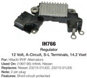 IH766, IH766_реле-регулятор! Hitachi 12V/100A\ Nissan Maxima A32 2.0-3.0 V6 94-00