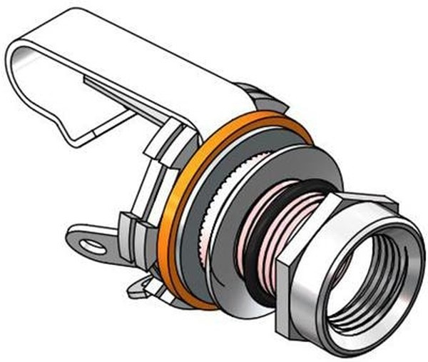 12AW11, PHONO AUDIO CONNECTOR, JACK, 1/4", PANEL