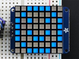 1853, Small 1.2" 8x8 Ultra Bright Square Blue LED Matrix + Backpack 1853, Small 1.2" 8x8 Ultra Bright Square Blue LED Matrix + Backpack