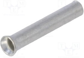 TUL-NI-00508, Втулочный, неизолированный, медь, 0,5мм2, 8мм, луженые, обжим