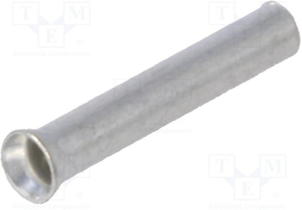 TUL-NI-00508, Втулочный, неизолированный, медь, 0,5мм2, 8мм, луженые, обжим