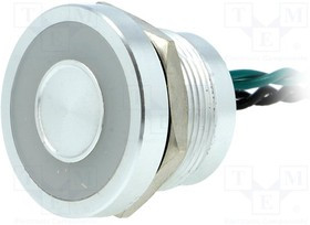 PS225P10Y01G24L, Переключатель: пьезоэлектрический, Пол: 2, SPST-NO, 0,2A/24ВAC