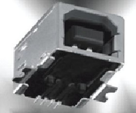 KUSBEX-SMT-BS1N-BTR, USB Connectors R/A USB B-Type RBI 30U